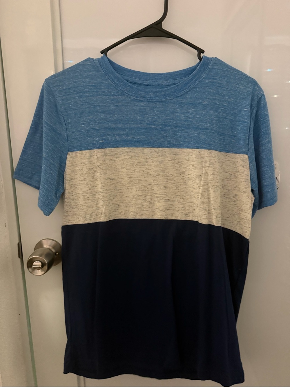 Kids Colorblock Tee - Blue, Cream & Navy